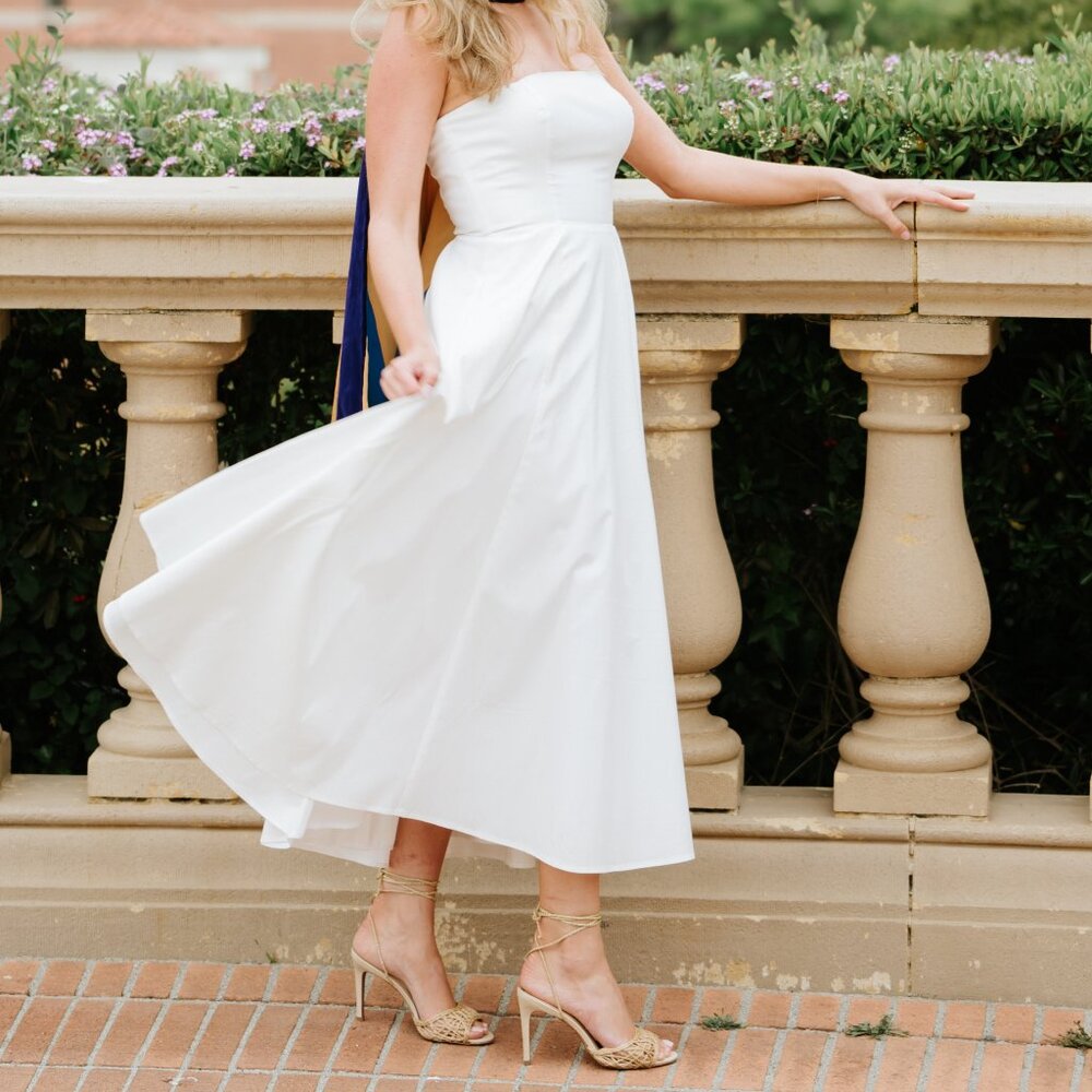Reformation Astoria Dress in White (Size 4) | Worn once, in perfect condition